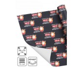 Бумага упаковочная крафт "Цветы" в ассортименте